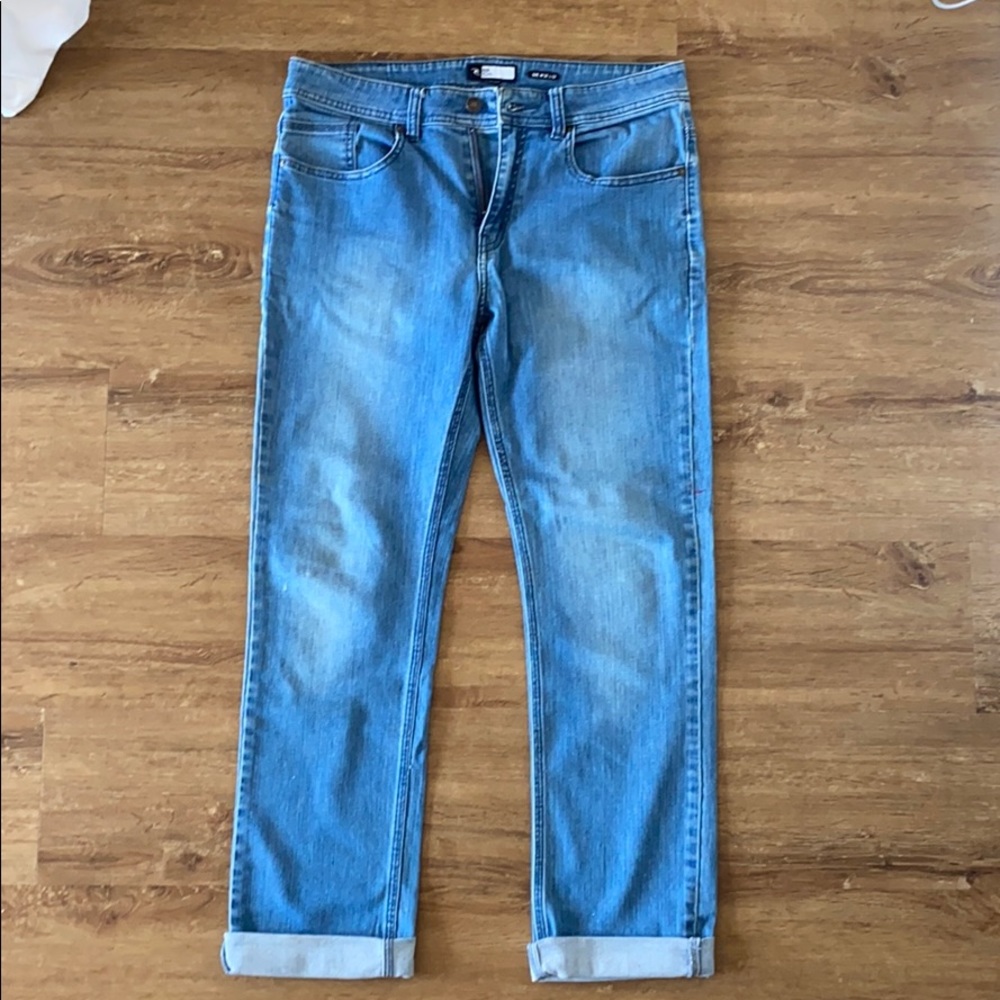 Distressed Denim Stretch Jeans